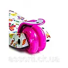 Дитячий самокат MAXI Butterfly Малинові світяться колеса, фото 5