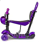 Самокат Scooter Божа Корівка 5в1 Фіолетовий, фото 3