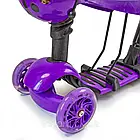 Самокат Scooter Божа Корівка 5в1 Фіолетовий, фото 4