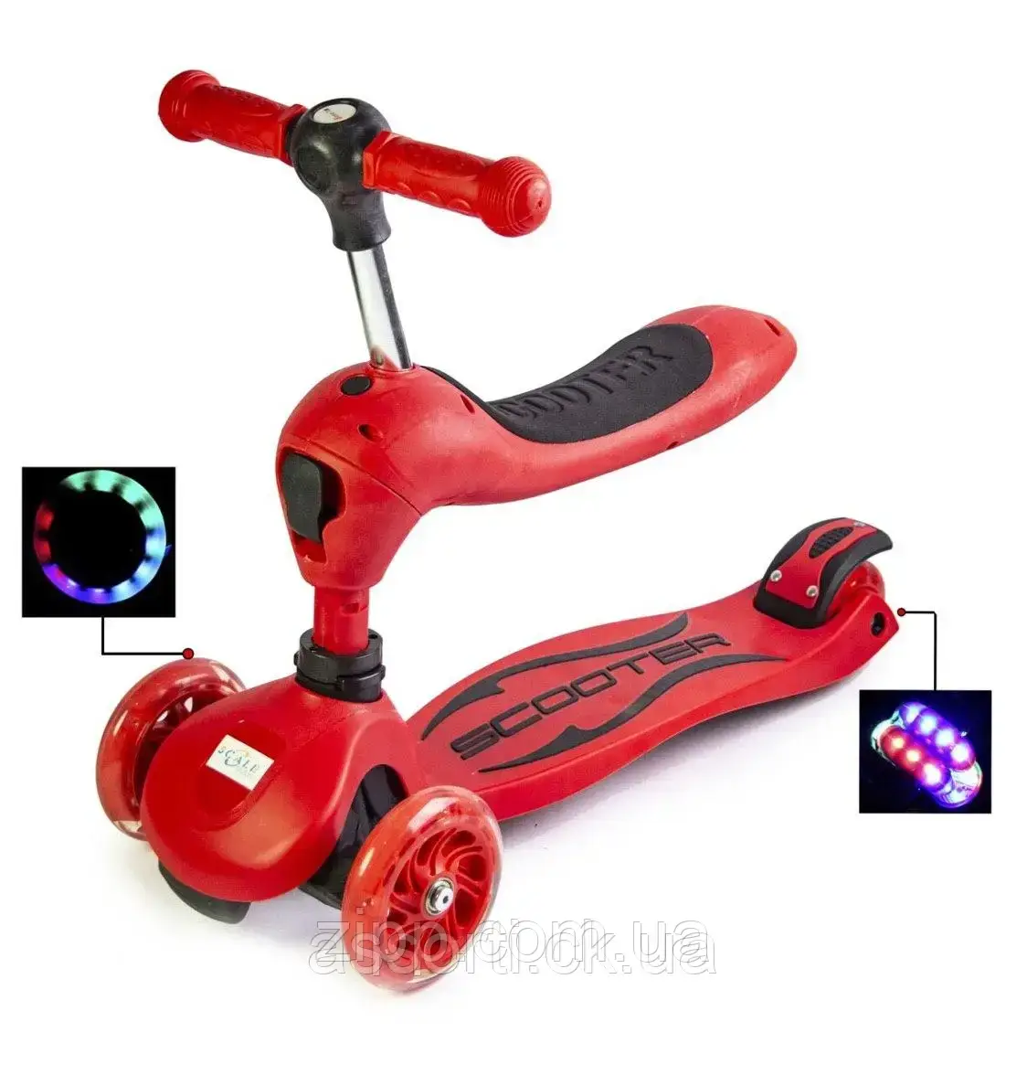 Самокат-трансформер Scale Sports Red
