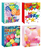 Пакет подарочный, "Радужные шарики", 4 дизайна, 210 г, 26x32x10см, DV-2166 М