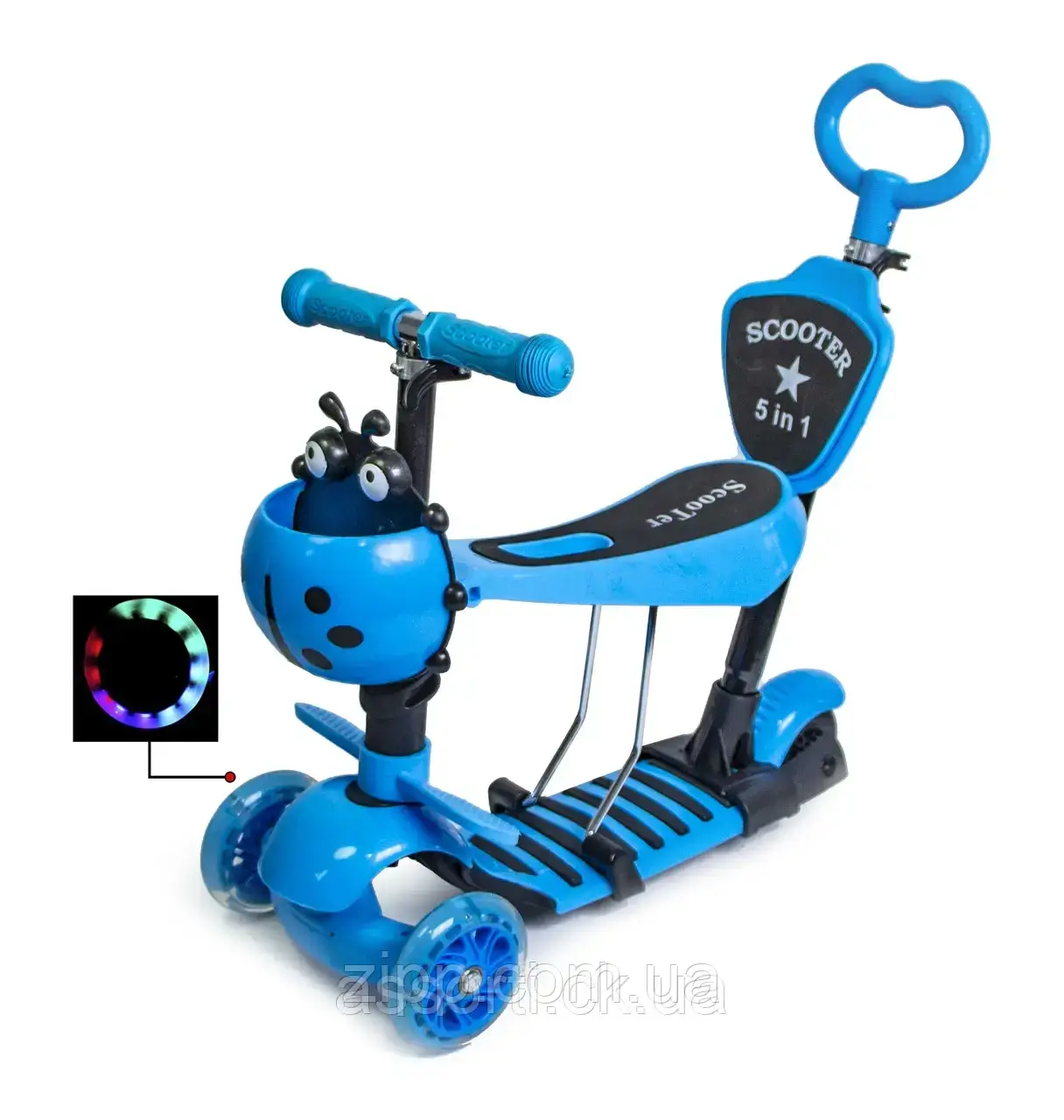 Самокати Scooter "Божа корівка" 5in1 Blue