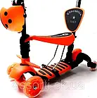 Самокат Scooter "Божа корівка" 4in1 Orange (4-х колісний), фото 3