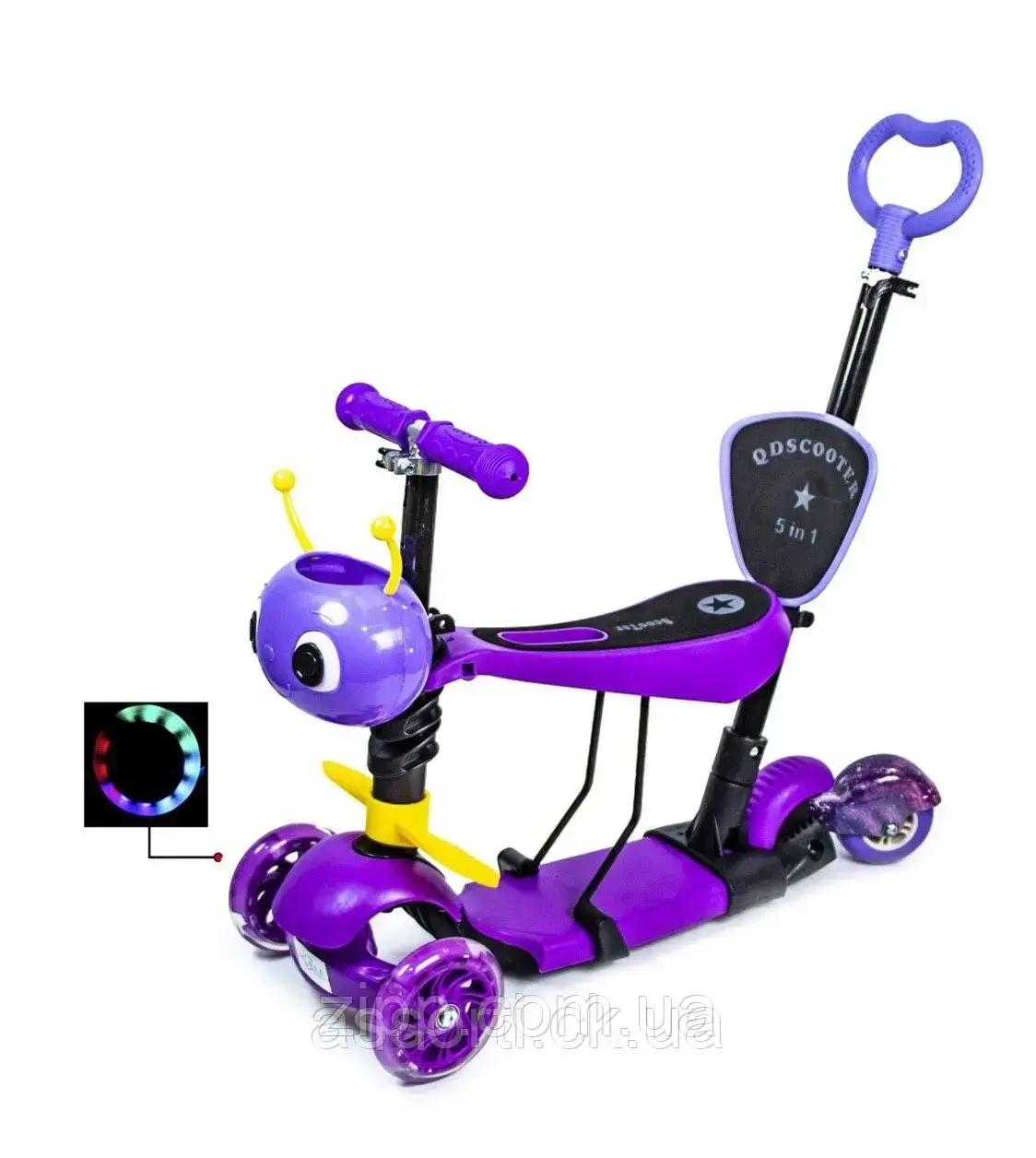 САМОКАТ SCOOTER "БДЖІЛКА" 5IN1. VIOLET