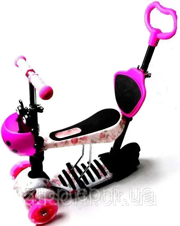 Самокат Scooter. Flowers. 5in1 з малюнком оптом
