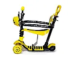 Самокат 5in1 "Божа корівка" Yellow з бортиком, фото 3
