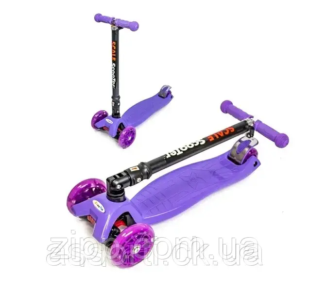 Дитячий самокат MAXI Violet Складна ручка