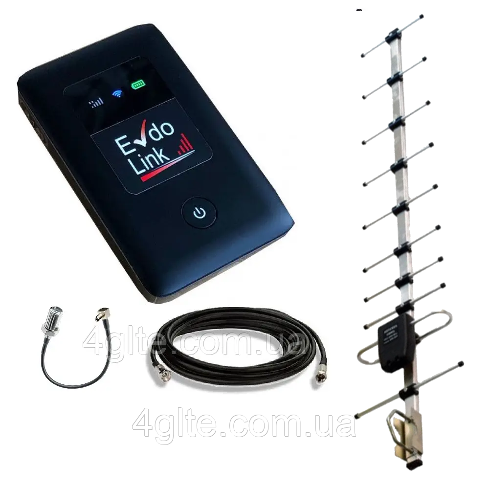Комплект 4G-роутер Evdolink EL910 з потужною антеною Energy 21 дБ, фото 1