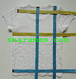 Ажурний джемпер для дівчинки, білого кольору, ріст 122 см, фото 8