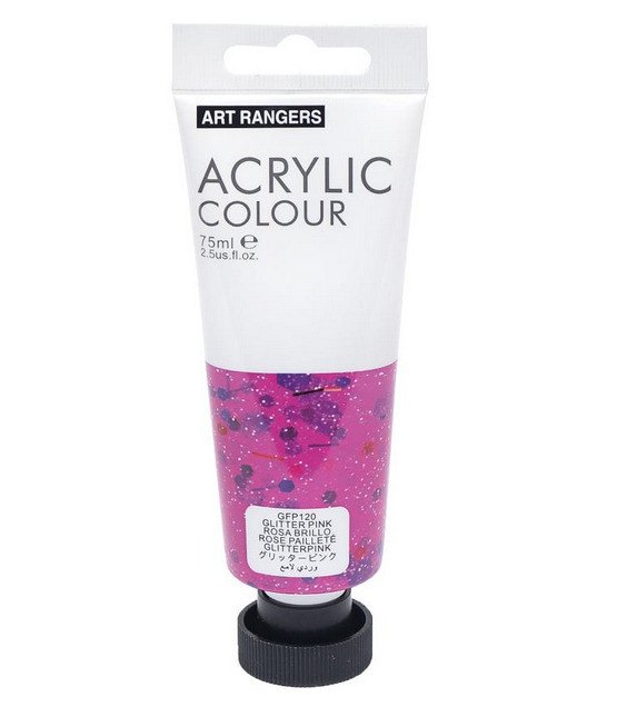 Акрилова фарба Art Ranger "Glitter pink" пласт туб 75мл