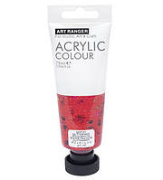 Акрилова фарба Art Ranger "Glitter red" пласт туб 75мл