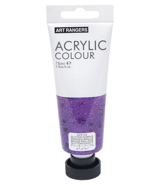 Акрилова фарба Art Ranger "Glitter purple" пласт туб 75мл