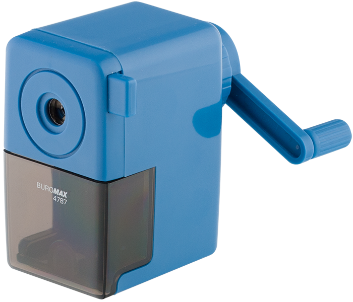 Чинка механiчна на струбцині, 90 х 60 х 105 мм, 1 отв., з контейнером, асорті, фото 1