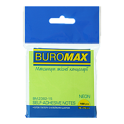 Блок для нотаток , 75х75мм, 100арк., салатовий