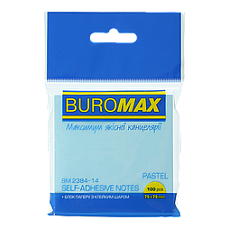 Блок для нотаток , 75х75мм, 100арк., блакитний