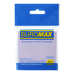 Блок для нотаток , 75х75мм, 100арк., бузковий