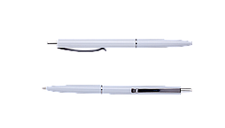 Ручка кульк.автом. COLOR, L2U, 1 мм, біл.корпус, сині чорнила