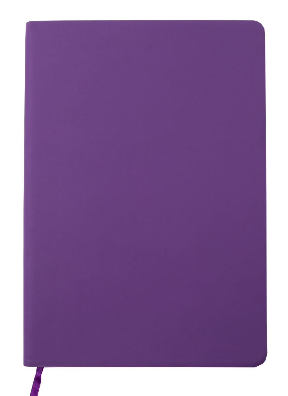 Блокнот діловий TOUCH ME, L2U, А5, 96 арк., нелінов., фіолетовий, шт.шкіра, фото 1