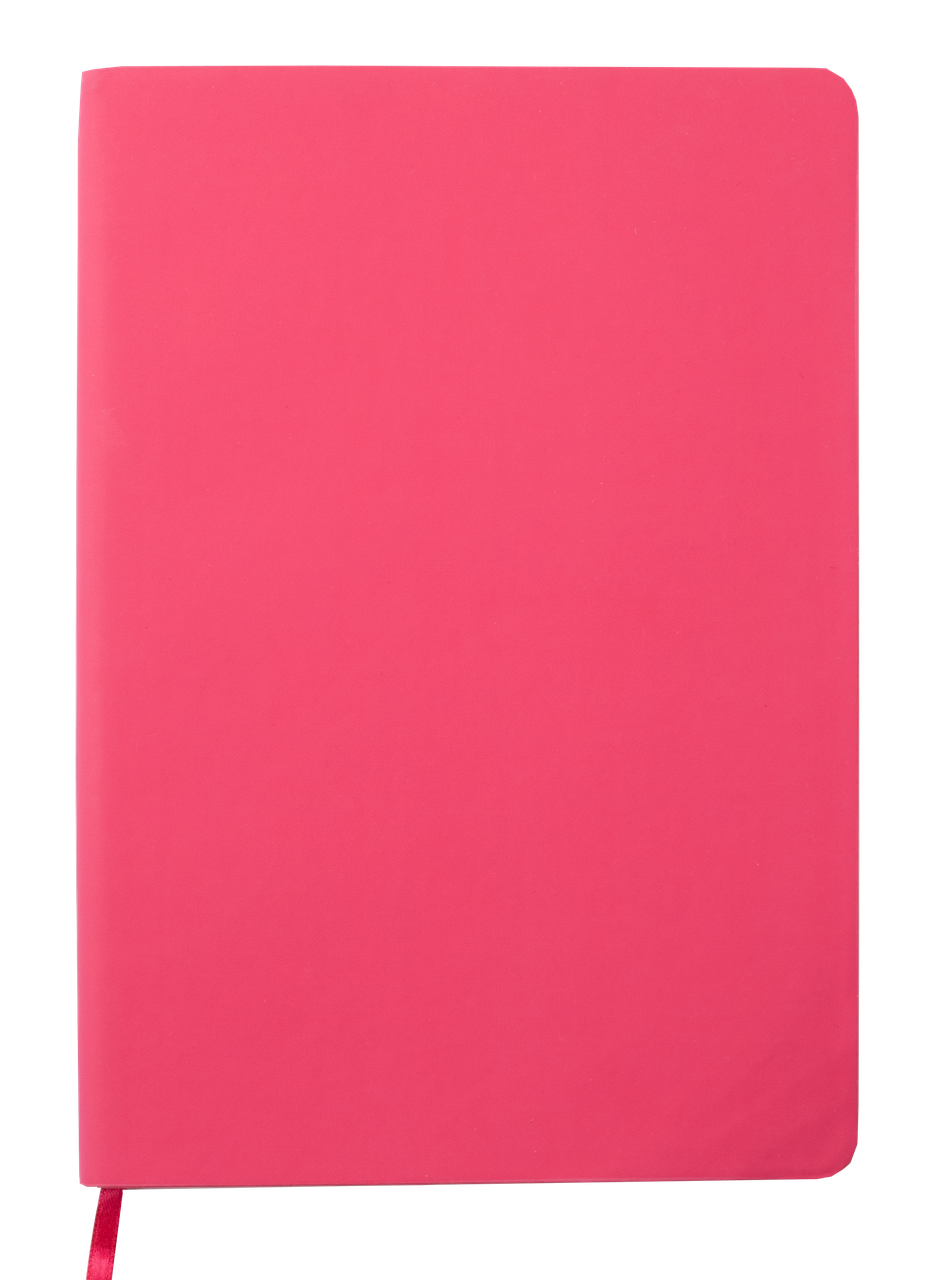 Блокнот діловий TOUCH ME, L2U, А5, 96 арк., нелінов., малиновий, шт.шкіра, фото 1