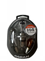 Автомомобільна лампа (набір) Osram H4 12V 60/55W P43t (6 ламп + 3 запобіжника в кейсі)