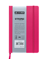 Блокнот деловой STRONG, L2U, 125x195 мм, 80 л., клетка, розовый, иск.кожа