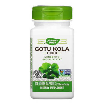 Готу Кола, Nature's Way Gotu Kola 475 мг 100 капсул