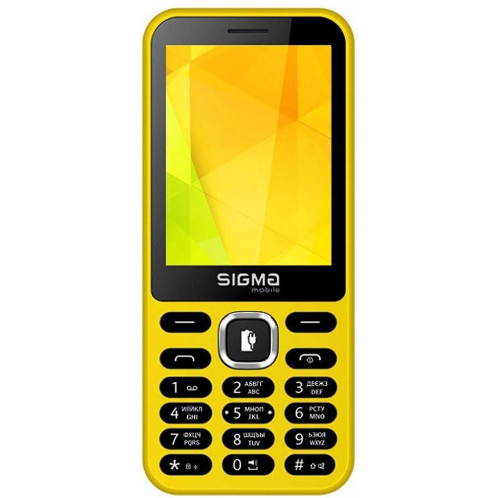 Кнопковий телефон Sigma mobile X-style 31 Power Yellow (UA UCRF)