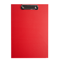Кліпборд, А4, PVC, червоний