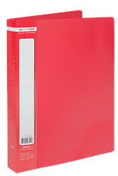 Папка пластикова з 40 файлами, JOBMAX, А4, червона