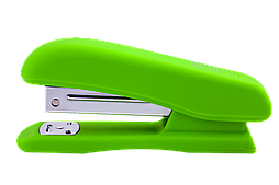 Степлер пластиковий, RUBBER TOUCH, 20 арк., (скоби №24; 26), 127х54х33 мм, світло-зелений