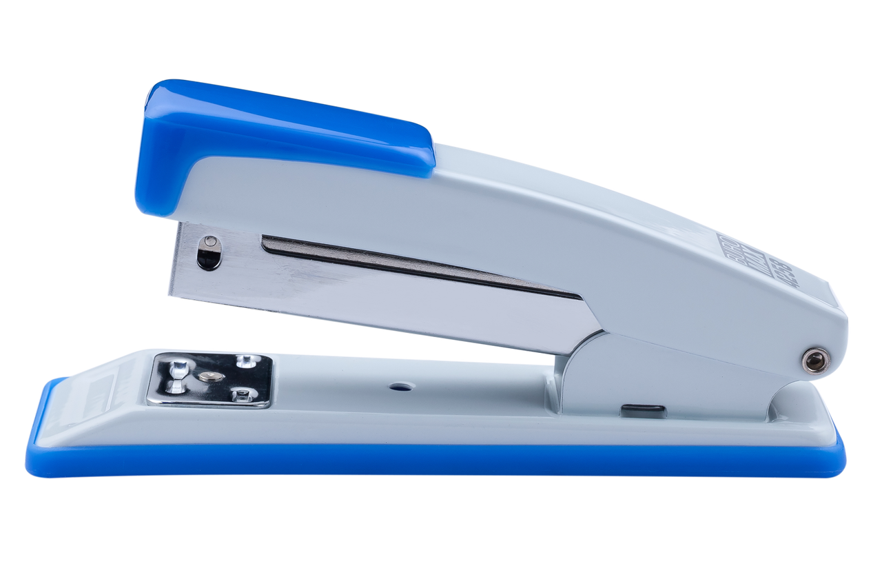 Степлер металевий, JOBMAX, 20 арк., (скоби №24; 26), 112х44х34 мм, синій, фото 1