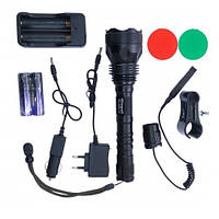 Фонарь тактический подствольный для охоты WIMPEX WX-2801-T6 виносная кнопка/световые фильтра Черный