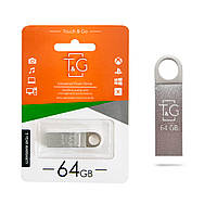 Флеш накопитель - usb флешка на 64гб "T&G 026" Серебристая, большая юсб флешка металлическая, флеш память (ST)