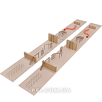Полоса препятствий (военно-спортивный комплекс, уличная спортивная площадка) RX7055