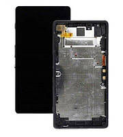 Дисплей Sony D6563 Xperia Z2a + сенсор чёрный + рамка