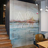 Приховані двері ґрунт під шпалери на 3 петлі, відкривання на себе, фото 7