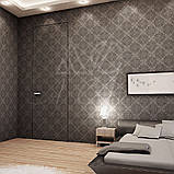 Приховані двері ґрунт під шпалери на 3 петлі, відкривання на себе, фото 8