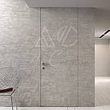 Приховані двері ґрунт під штукатурку на 3 петлі, відкривання на себе, фото 5