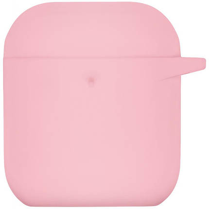 Чохол для Apple Airpods 1/2, 2E Pure 3 мм, рожевий, силіконовий, з карабіном, захисний кейс на аірподс, фото 2