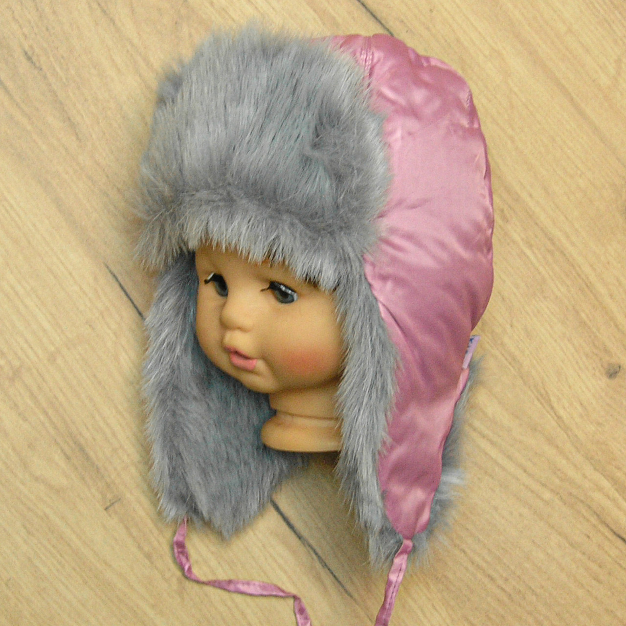 50 (48) 1,5-3 роки термо зимова шапка вушанка для новонародженої дівчинки Аляска непромокальна плащівка 1576 МЛН