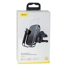 Автодержувач Baseus Wireless Charger бездротова зарядка WXHW01 Колір Чорний, 01, фото 2