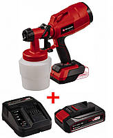 EHA Набір! Фарборозпилювач Einhell TC-SY 18/60 Li - Solo + акб 18V 2,5 Ah + зарядне : 650 мл/хв., 60 DIN, 800 мл