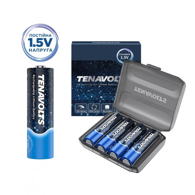 Аккумулятор Tenavolts AA 1.5V 1850mAh (4шт)