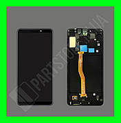 Дисплей модуль Samsung SM A920 OLED A9 Black 2018 у зборі з рамкою