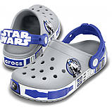 Крокси Зоряні Війни флуоресцент світяться оригінал / Crocs Kids Crocband Star Wars R2D2 Clog (16277), Сірі, фото 3