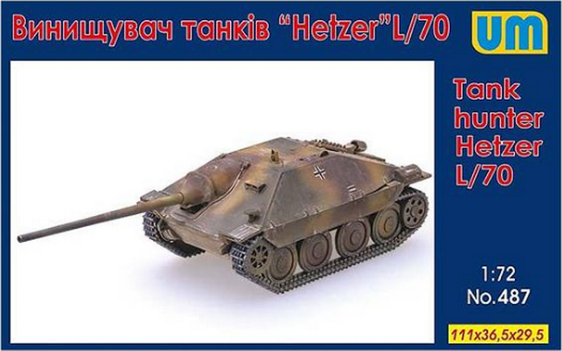 Пластикова модель 1/72 UM 487  німецький винищувач танків Hetzer L/70, фото 1