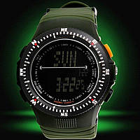 Наручний годинник Skmei Carbon 0989 green