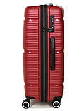 Валіза Snowball середня M поліпропілен червона 67х45х26см/65л/2.6кг, фото 4