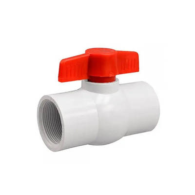 Пластиковий кран для води 25 мм (1" дюйм), до 4 бар, ПВХ кран шаровий з різьбою