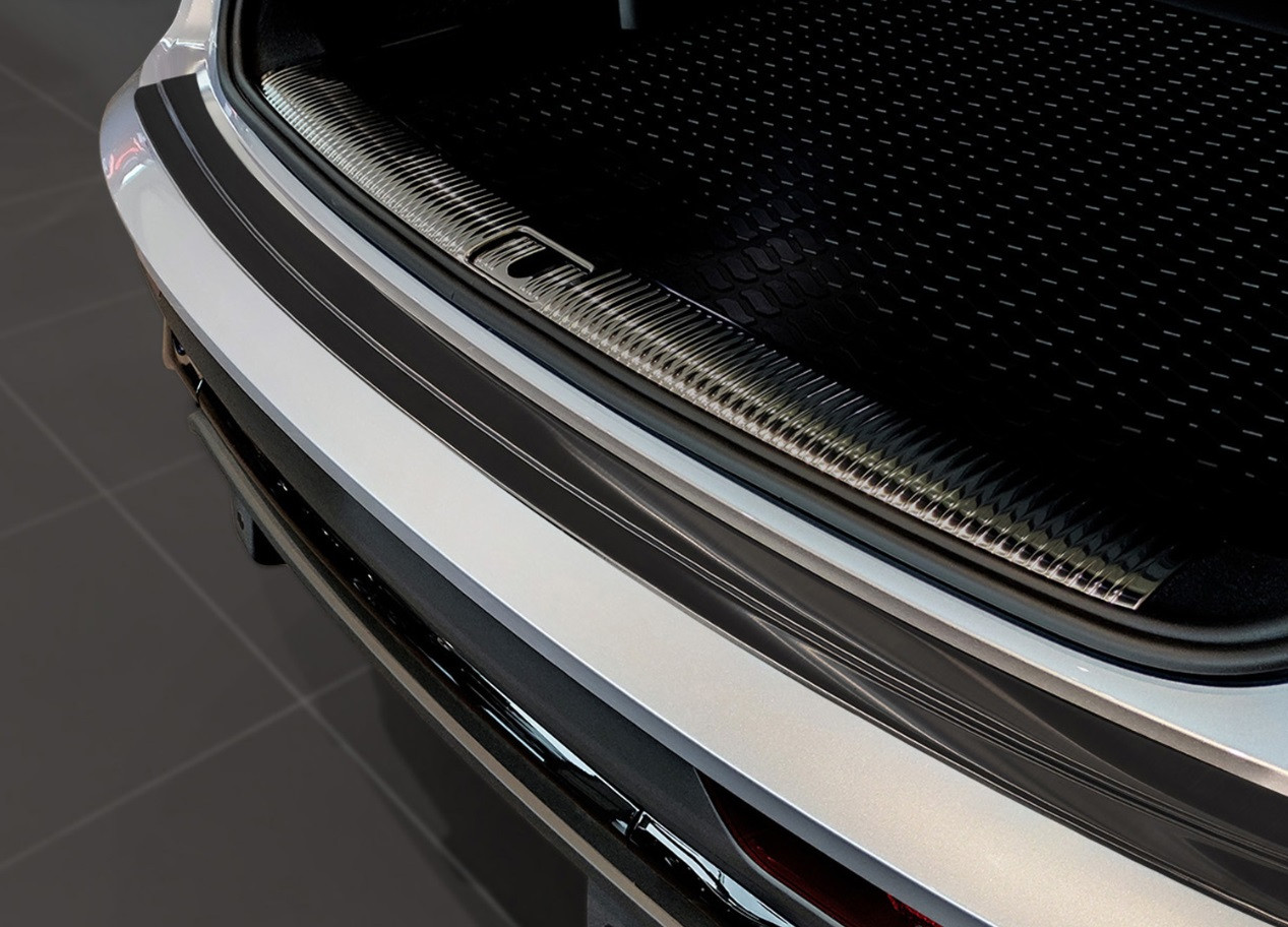 Защитная накладка на задний бампер для Audi Q5 Sportback 2020+ /черная нерж.сталь/, фото 5